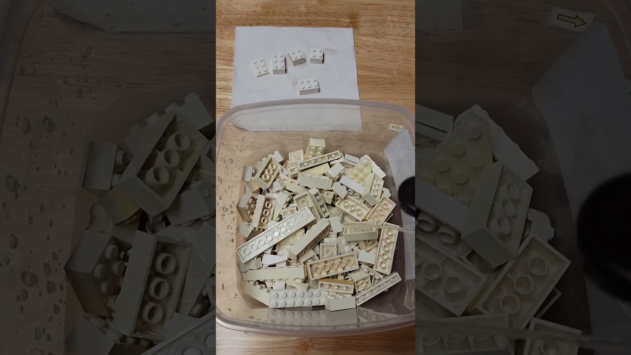 Как отбелить старые, пожелтевшие белые кирпичики Lego