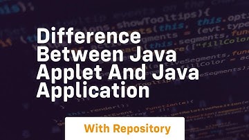 difference between java applet and java application