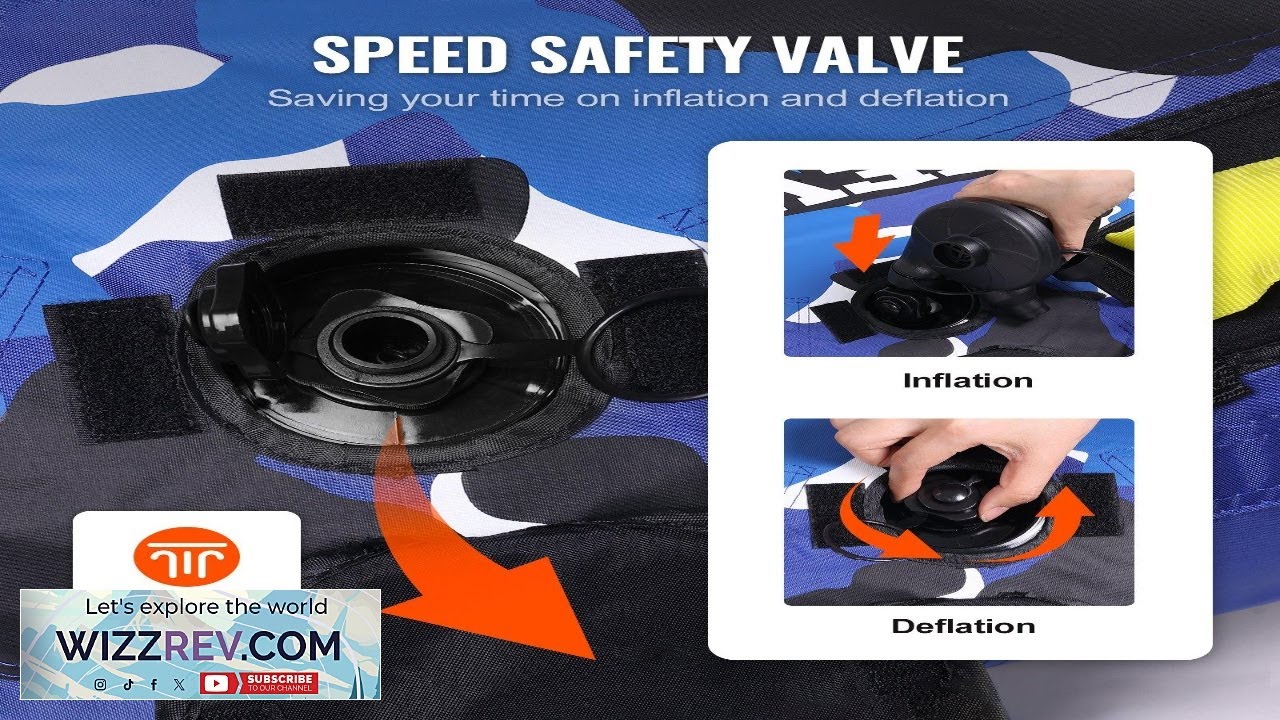 VEVOR Towable Tube for Boating 340 lbs 1 2 Riders Inflatable Boat Tubes