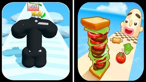 🍒 Tall Man Run 🆚 Sandwich Runner - All Level Gameplay iOS,Android Walkthrough Mobile Game H4SEIVO