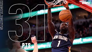 Zion Williamson racks up 31 PTS despite the Pelicans' loss vs. the Bulls 🏀 | NBA on ESPN