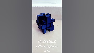 How to make Checker Board pattern in Mirror cube #cube #cubepattern #cubes