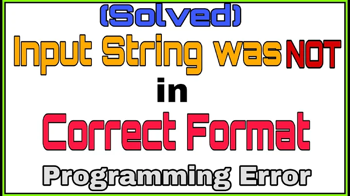 Input String Was Not in a Correct Format