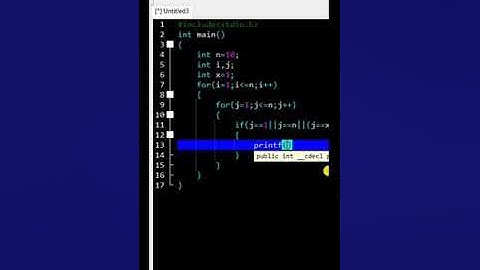 M Pattern print in c language || short video status || #codingstatus Programming status short video