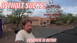 Steep Asphalt Driveway - Removal and Excavation - Part 1