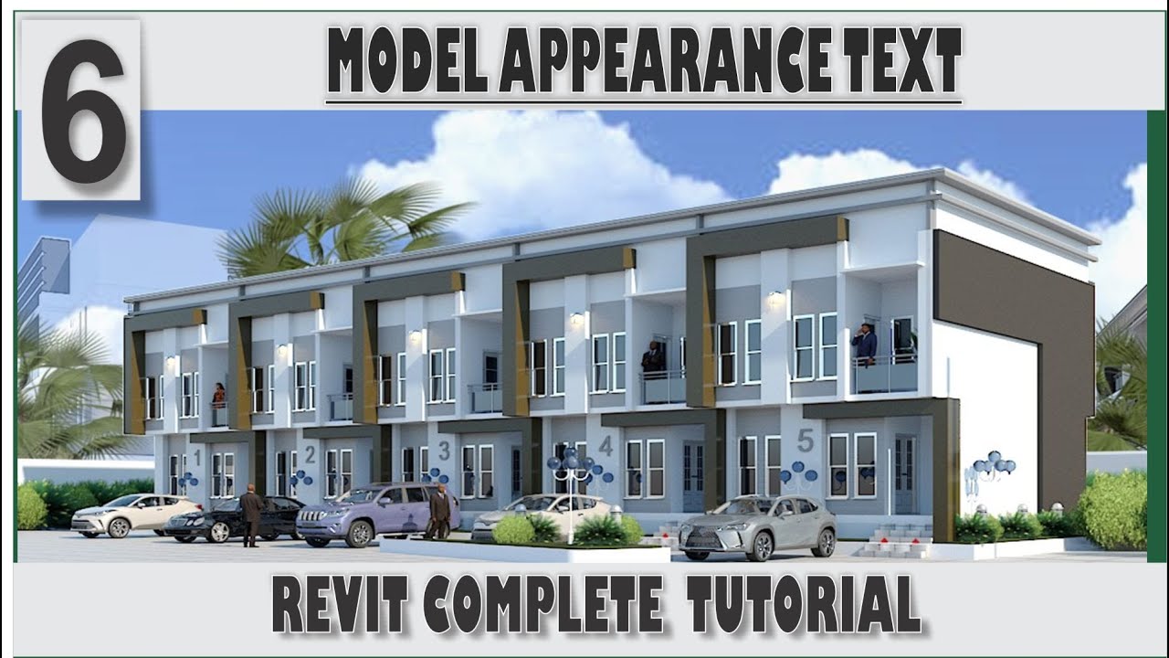 Revit Complete Tutorial : Two Bedroom Terrace House 6 Model Appearance ...
