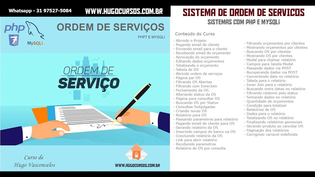Sistema de Ordem de Serviços - Aula 01 - PHP7 e Mysqli - YouTube