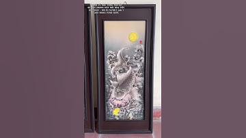 TRANH LÝ NGƯ VỌNG NGUYỆT BẰNG GỐM SỨ - TRANH CÁ CHÉP - GỐM SỨ BÁT TRÀNG #gomsubattrang