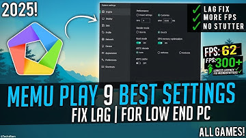 MEmu Play 9 Lag Fix & Best Settings 2025 | Speed Up Emulator for Low-End PC