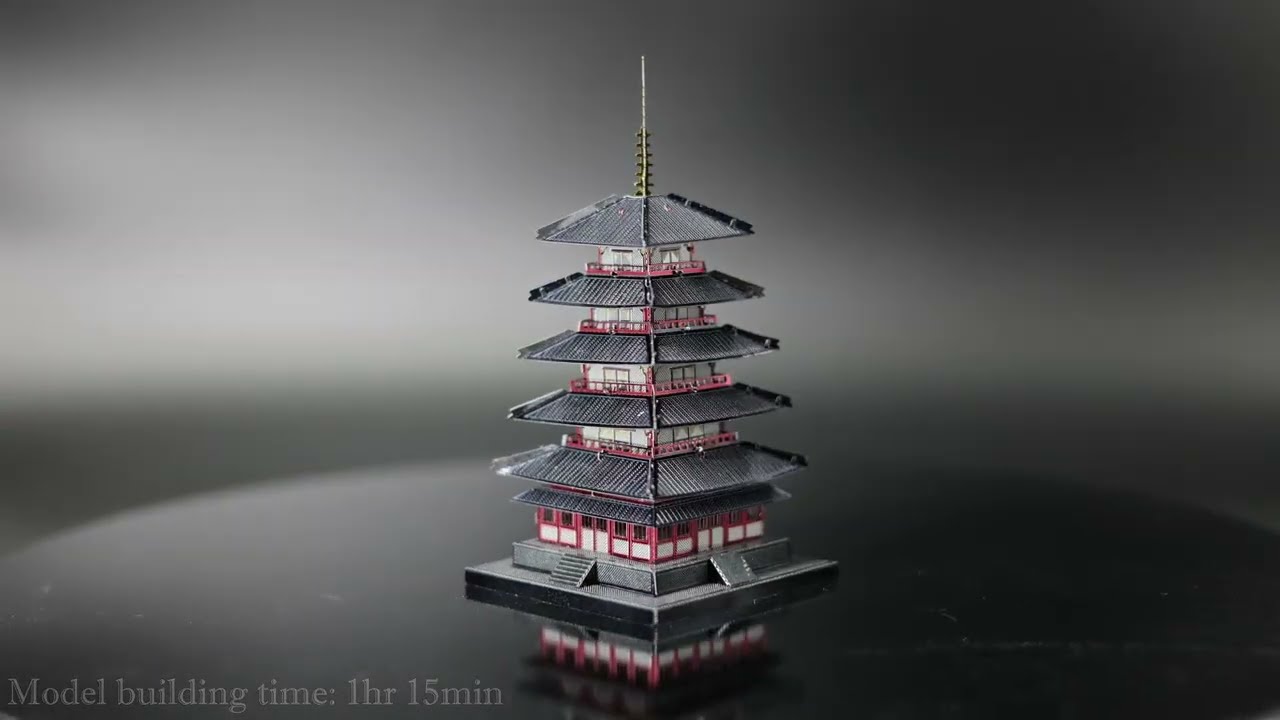 Metal Model Build - Japan Five Story Pagoda 日本五重塔- YouTube