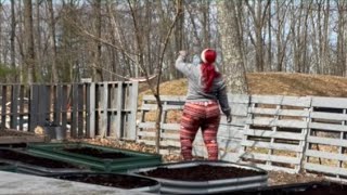 Filling raised garden beds - Spring Garden chores - Garden 2024