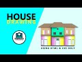 How To Drawing House Using HTML & CSS | House Drawing using html & CSS Only