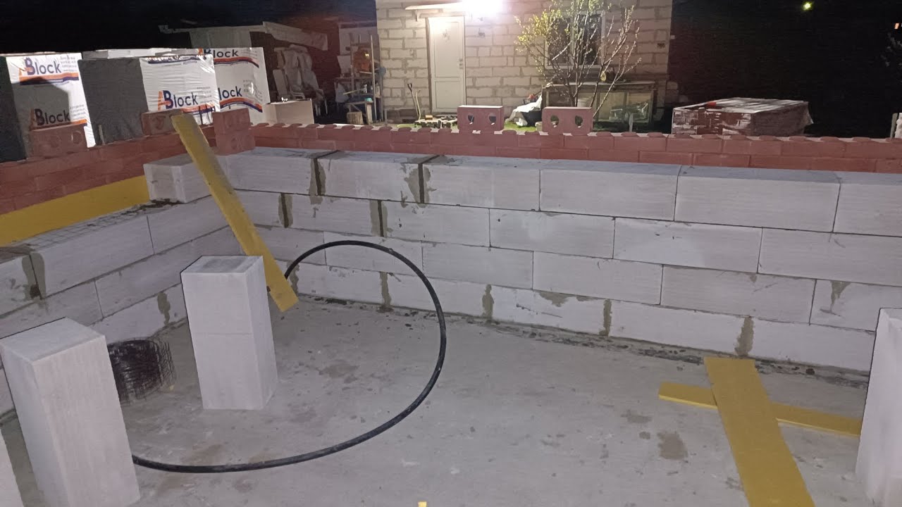 кладка блока - YouTube