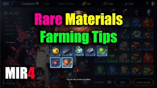 MIR4 Rare Materials Farming Tips