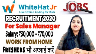 ... whitehat jr is hiring for freshers sales manager profi...