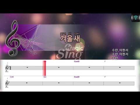 [매직씽아싸노래방] 수란 (SURAN) - 겨울새 노래방(karaoke) | MAGICSING