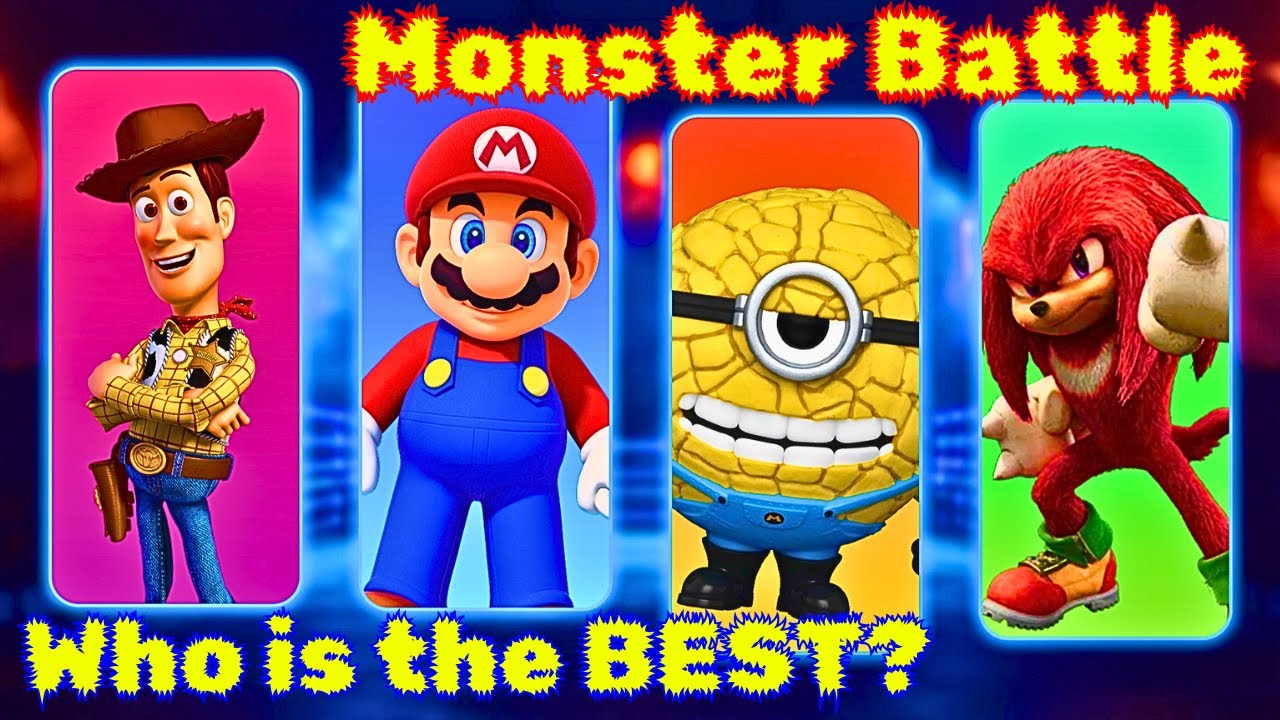 🔥 MONSTER BATTLE SUPER MARIO vs TOY STORY vs MEGA MINIONS vs KNUCKLES! Who Will Win!