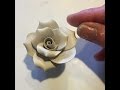 DIY : how to make Clay rose floWer easy , mural rose flower step by step