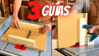 🔝 3 GUIDES for the Table SAW. CUT at 90º, at 45º and to make SPEARS!!!