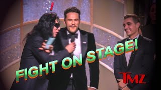GOLDEN GLOBE Winner James Franco vs Tommy Wiseau (Fight on stage!)