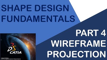 CATIA V5 - SHAPE DESIGN FUNDAMENTALS - WIREFRAME COMMANDS PART 4 - PROJECTION
