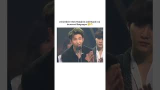 Remember When Namjoon Said Thank You In Several Language