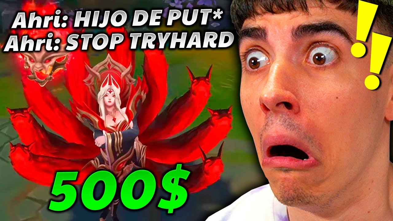🤣¡SE GASTA 500$ en LA SKIN DE AHRI y LE PEGO LA HUMILLADA de SU VIDA en RANKED SIN USAR PASTILLAS!