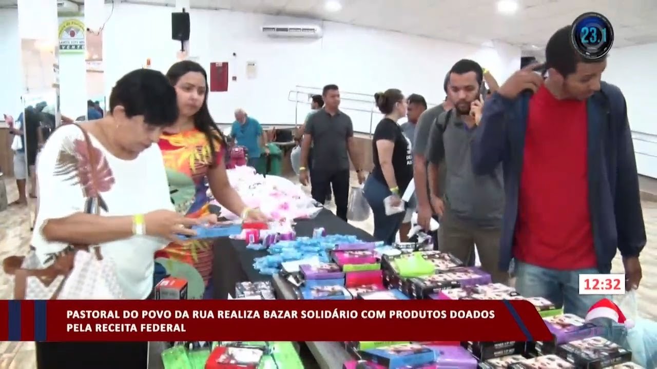 Pastoral do Povo da Rua realiza bazar solidário com produtos doados pela Receita Federal 04 12 2023