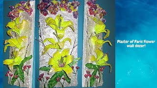DIY: 3D Plaster Dipped Flower Canvas Wall Art