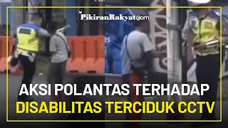 Aksi Polantas Palembang terhadap Pria Disabilitas Terciduk Kamera CCTV Jalan Raya