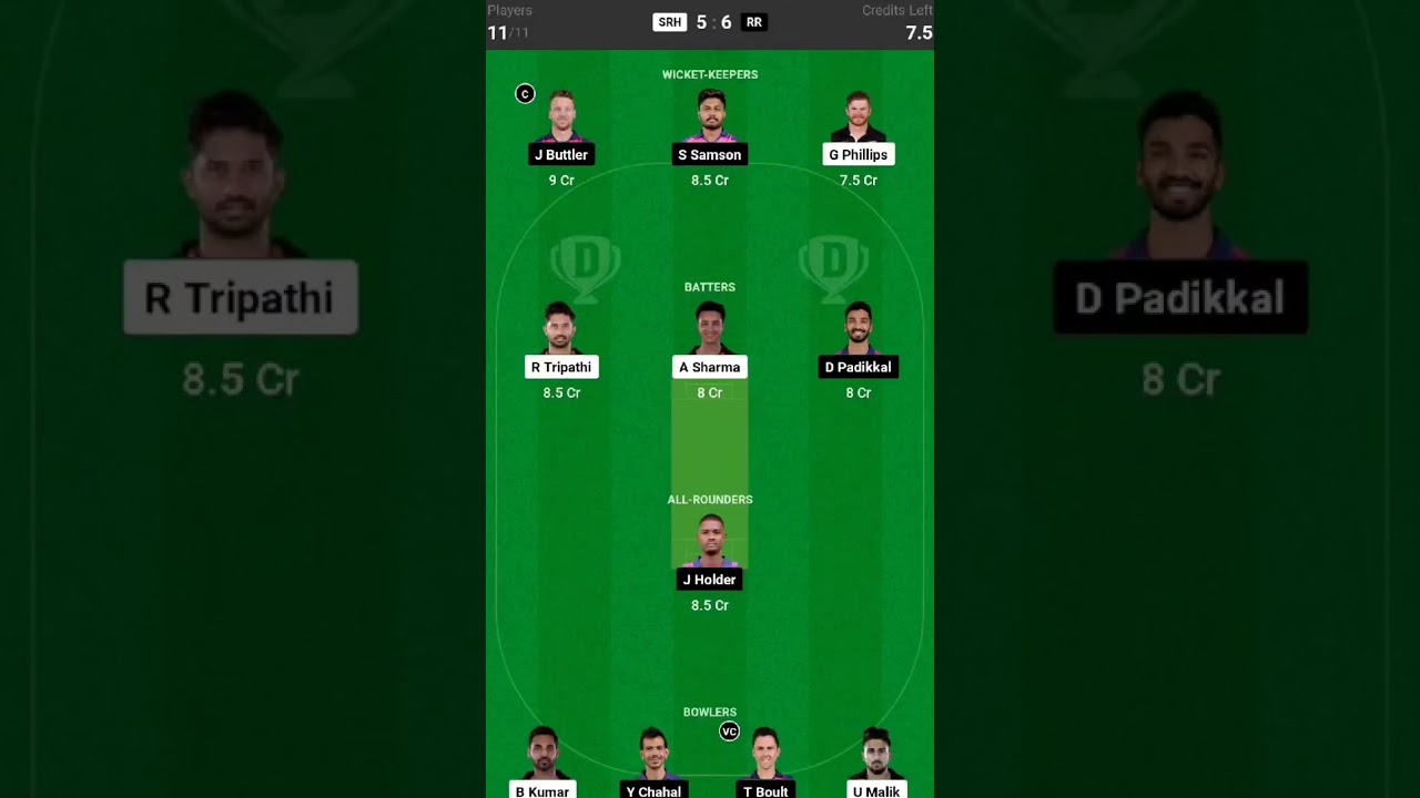 RR VS SRH Prediction 