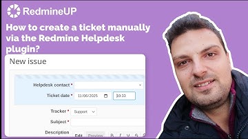 How to create a ticket manually via the Redmine Helpdesk plugin?