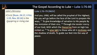 Luke 1:76-80 Johns Ministry