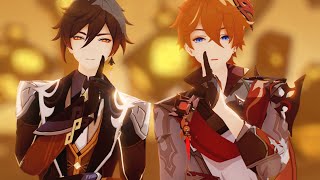 原神 / Genshin Impact MMD 】G4L 【 Childe , Zhongli ( タルタリヤ 