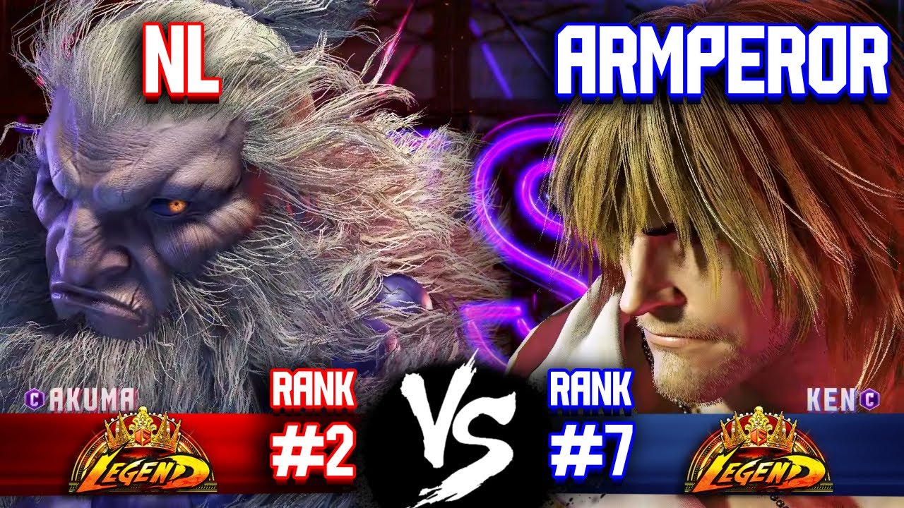SF6 ▰ NL (#2 Rank Akuma/Gouki) vs ARMPEROR (#7 Rank Ken) ▰ High Level Gameplay