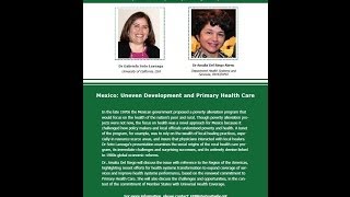 Global Health Histories Seminar 77: Mexico: Uneven Development and Primary Health Care