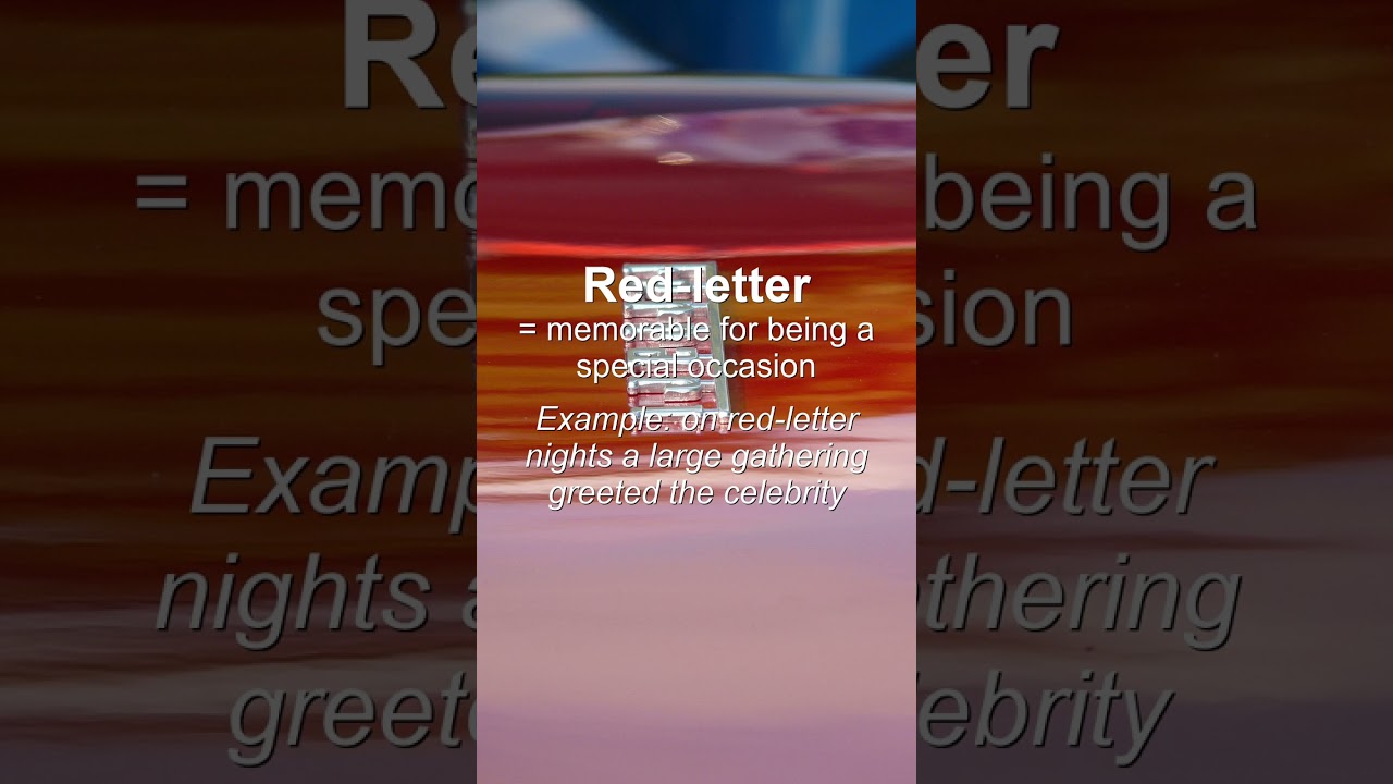 Word of the Day: Red-letter 