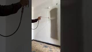 Dark grey weather shield airless spray paint wall😍 Airless Spray #airlesspaint #shorts