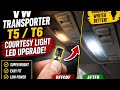 VW Transporter T5 T6 courtesy light led upgrade