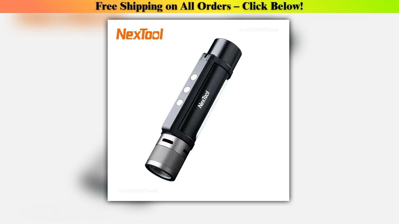 Nextool Outdoor 6 in 1 Zoom Flashlight Multifunction Portable Sound Light Alarm 1000lm Waterproof