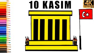 10 KASIM RESMİ ÇİZİMİ ❤ ANITKABİR NASIL ÇİZİLİR KOLAY 😍 RESİM ÇİZME 🌈 KOLAY ÇİZİMLER