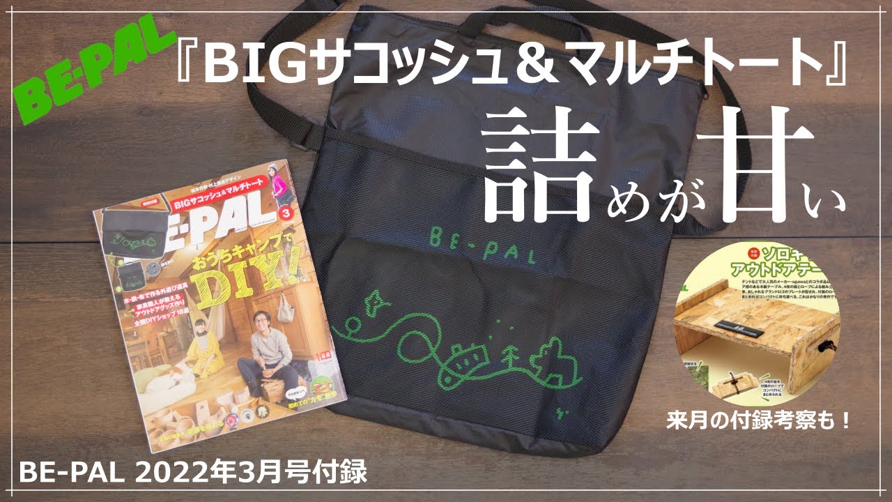 レビュー】詰めが甘い！BE-PAL（ビーパル）2022年3月号付録「BIG