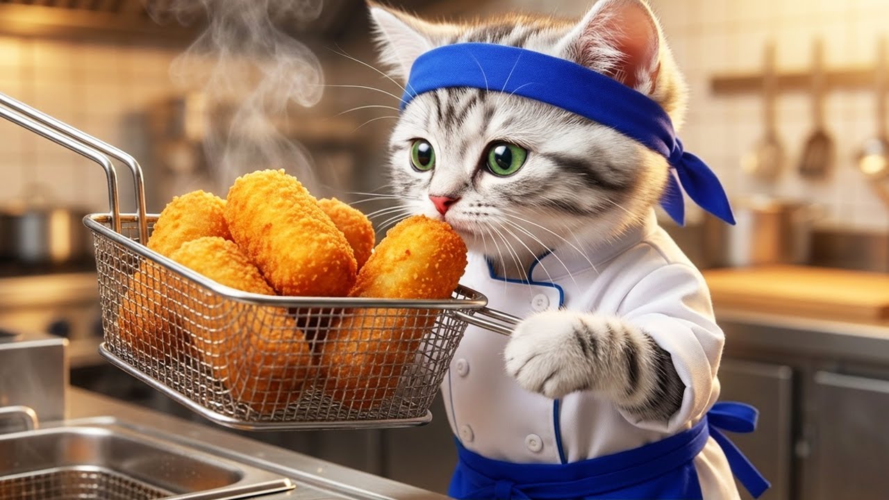 いらっしゃいませ!!お芋コロッケ屋さんでお仕事!!ねこの一日に密着🐱🍠