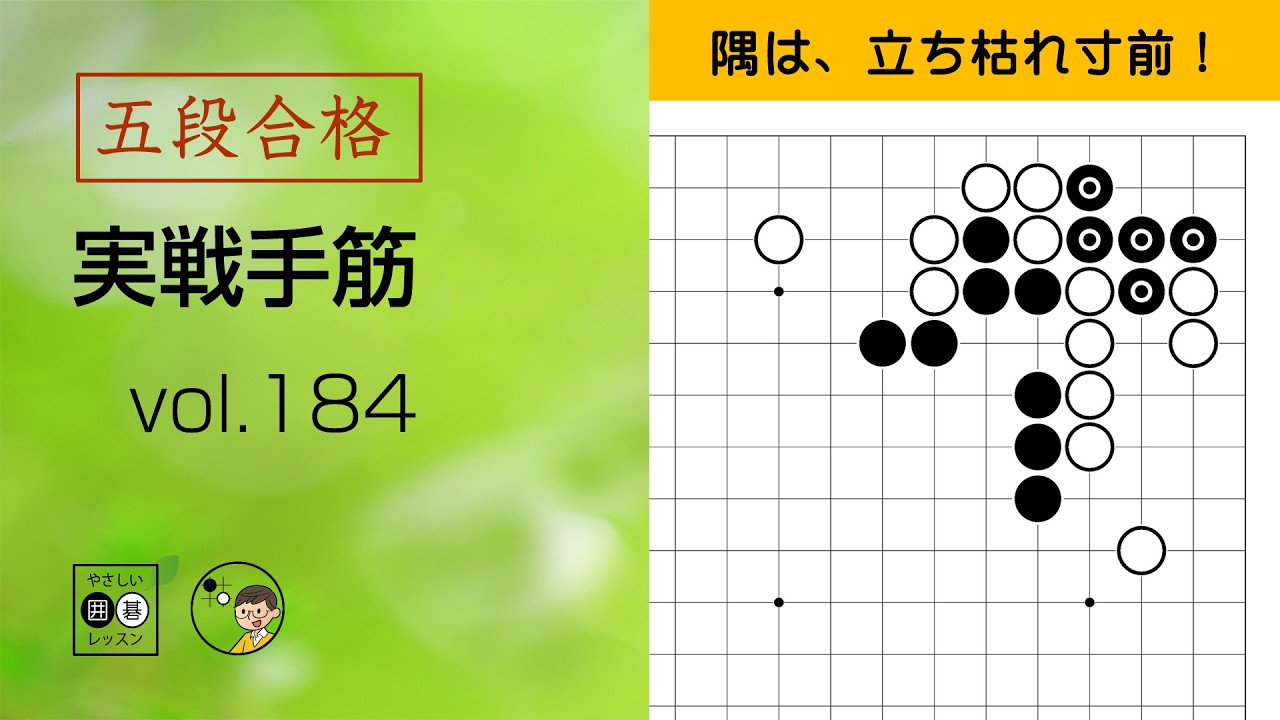 【五段合格・実戦手筋】184 ~やさしい囲碁レッスン~