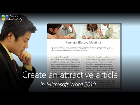 Create an attractive article in Microsoft Word 2010
