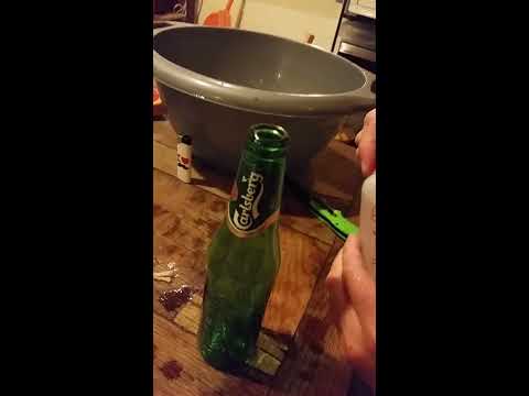 איך לחתוך בקבוק זכוכית (מומלץ להפעיל כתוביות)
