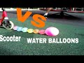 Crushing Water Balloons With Scooter ASMR 2
