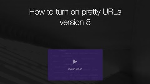 How to turn on pretty urls in version 8