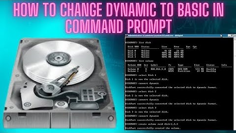 How to change dynamic to basic in command prompt