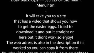 Black ops main menu easter eggs Wealth